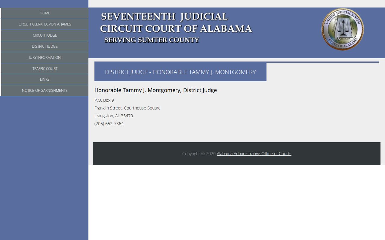 Sumter County Circuit Clerk records for District Court proceedings