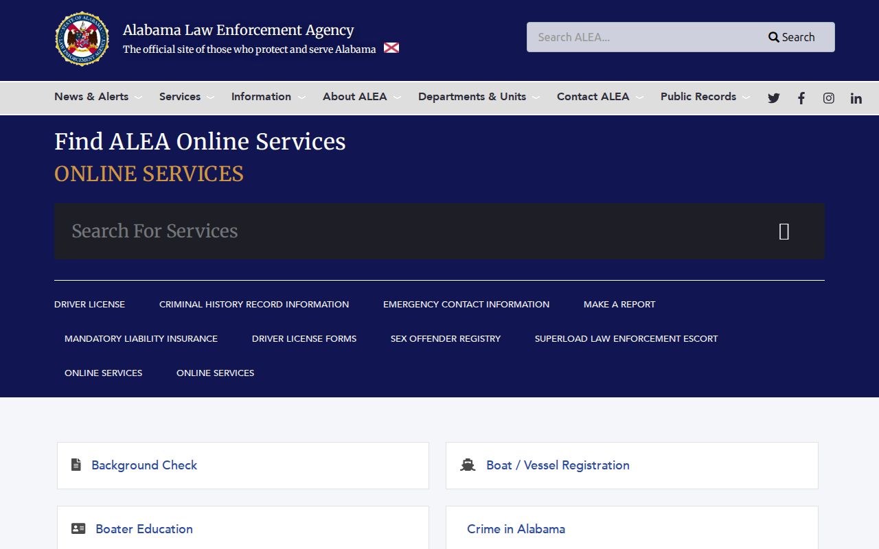 Sumter County arrest records and Alabama ALEA services
