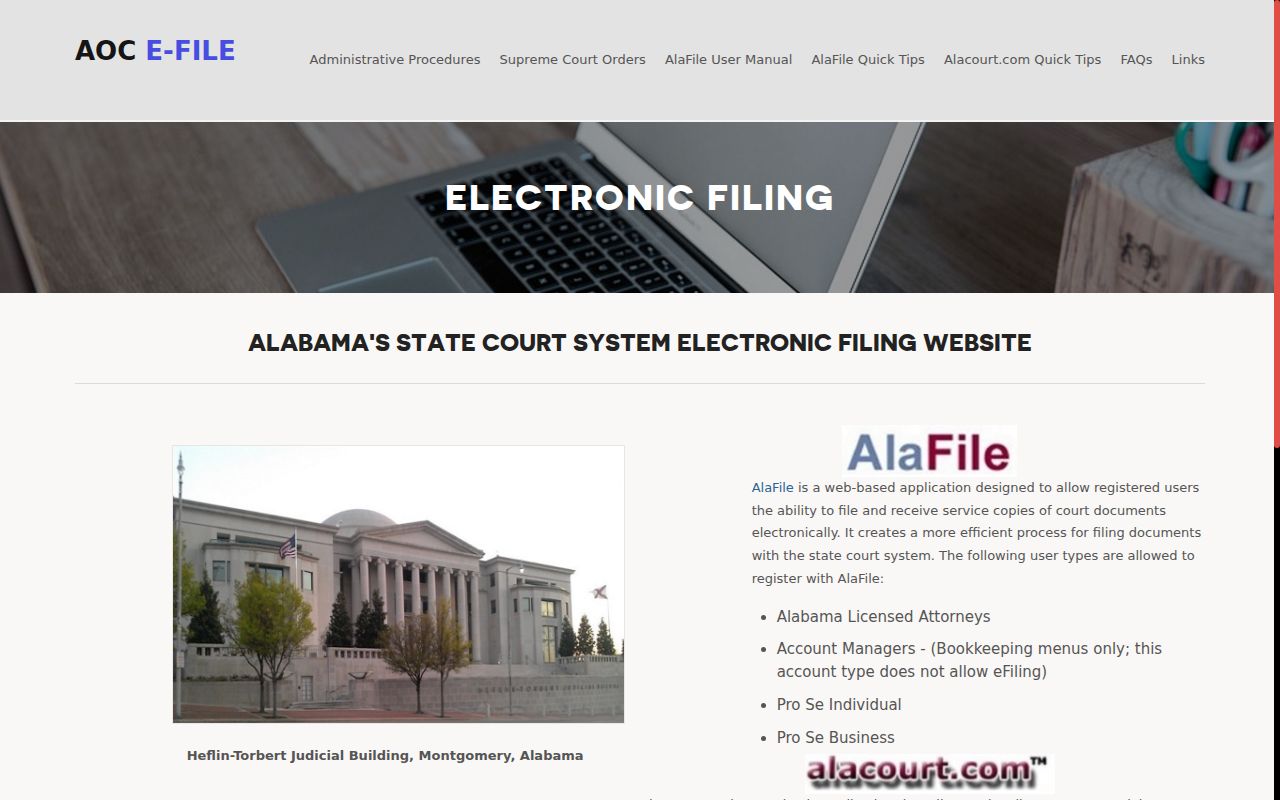 Sumter County court docket electronic filing information
