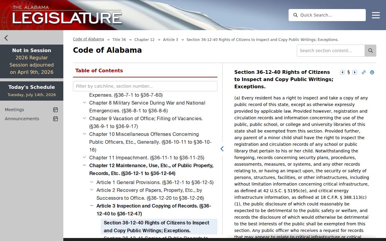 Sumter County court records public access law