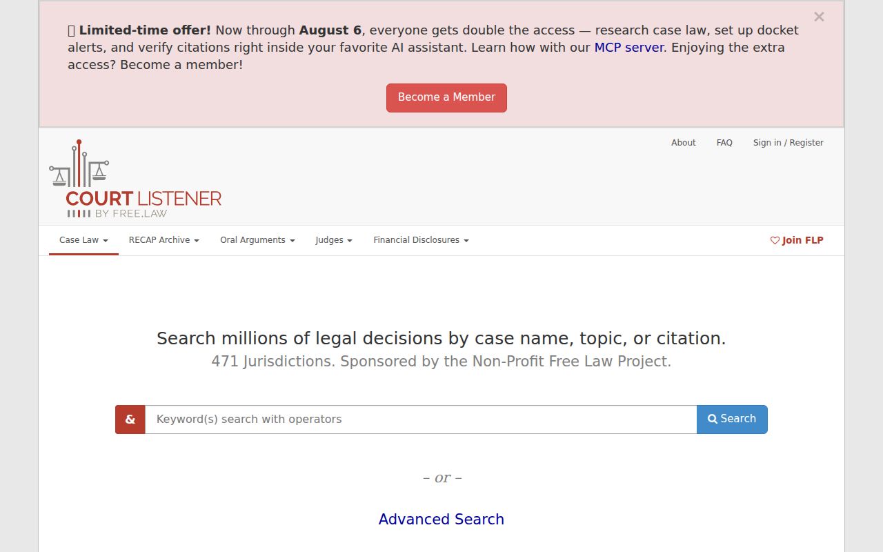 Federal court research aid for Sumter County case opinions