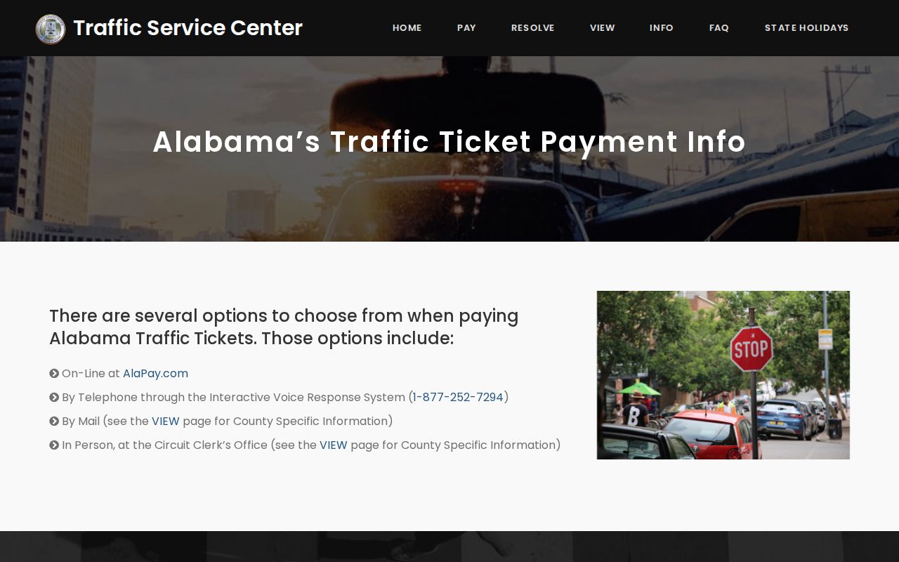 Sumter County warrant search traffic payment instructions from Alabama courts
